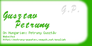 gusztav petruny business card